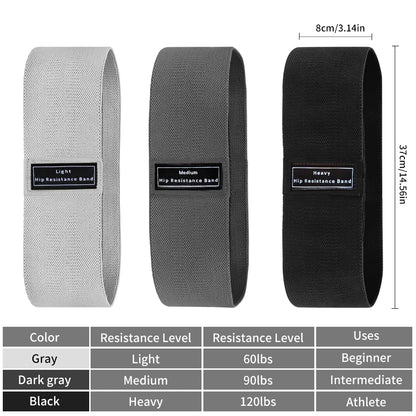 Fabric Resistance Hip Booty Bands Glute Thigh Elastic Workout Bands Squat Circle Stretch Fitness Strips Loops Yoga Gym Equipment